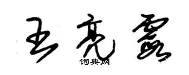 朱錫榮王亮霞草書個性簽名怎么寫