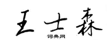 王正良王士森行書個性簽名怎么寫