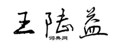 曾慶福王陸益行書個性簽名怎么寫