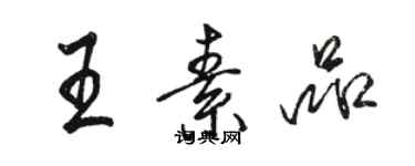 駱恆光王素品行書個性簽名怎么寫