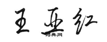 駱恆光王亞紅行書個性簽名怎么寫