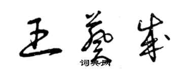 曾慶福王葵成草書個性簽名怎么寫