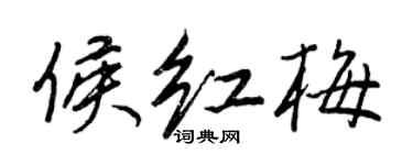 王正良侯紅梅行書個性簽名怎么寫