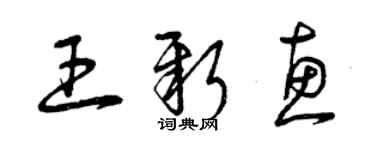 曾慶福王新惠草書個性簽名怎么寫