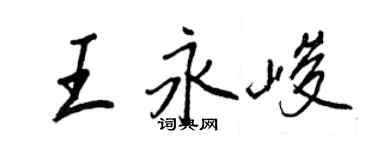 王正良王永峻行書個性簽名怎么寫
