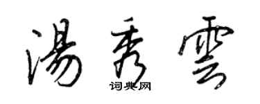 王正良湯秀雲行書個性簽名怎么寫