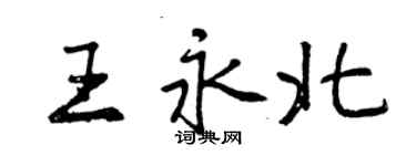 曾慶福王永北行書個性簽名怎么寫