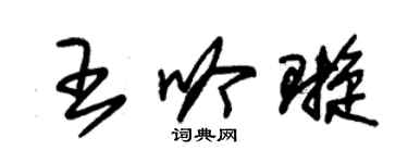 朱錫榮王吟璇草書個性簽名怎么寫