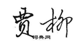 駱恆光賈柳行書個性簽名怎么寫