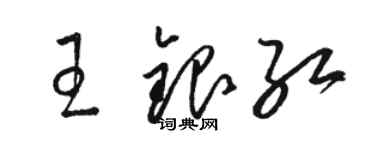 駱恆光王銀紅草書個性簽名怎么寫