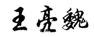 胡問遂王亮魏行書個性簽名怎么寫