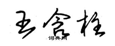 朱錫榮王含柱草書個性簽名怎么寫