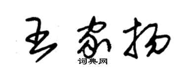 朱錫榮王家揚草書個性簽名怎么寫