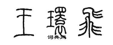 陳墨王環飛篆書個性簽名怎么寫