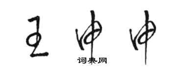 駱恆光王申申草書個性簽名怎么寫