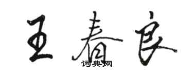 駱恆光王春良行書個性簽名怎么寫