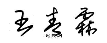 朱錫榮王青霖草書個性簽名怎么寫