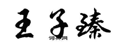 胡問遂王子臻行書個性簽名怎么寫