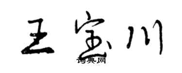 曾慶福王寶川行書個性簽名怎么寫