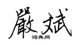 王正良嚴斌行書個性簽名怎么寫