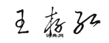 駱恆光王存紅草書個性簽名怎么寫