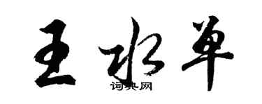 胡問遂王水單行書個性簽名怎么寫