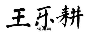 翁闓運王樂耕楷書個性簽名怎么寫