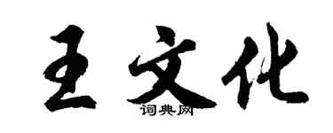 胡問遂王文化行書個性簽名怎么寫