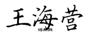 丁謙王海營楷書個性簽名怎么寫