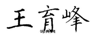 丁謙王育峰楷書個性簽名怎么寫