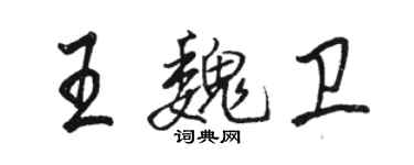 駱恆光王魏衛行書個性簽名怎么寫
