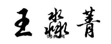 胡問遂王淼菁行書個性簽名怎么寫