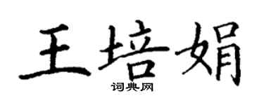 丁謙王培娟楷書個性簽名怎么寫