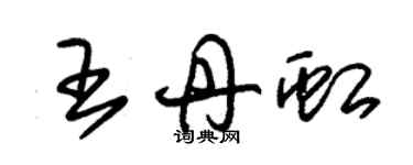 朱錫榮王丹虹草書個性簽名怎么寫