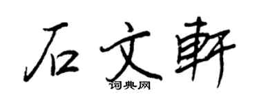 王正良石文軒行書個性簽名怎么寫