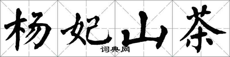 翁闓運楊妃山茶楷書怎么寫