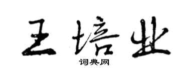 曾慶福王培業行書個性簽名怎么寫