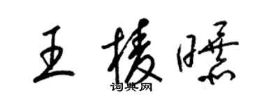 梁錦英王棱曝草書個性簽名怎么寫