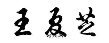 胡問遂王夏芝行書個性簽名怎么寫