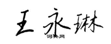 王正良王永琳行書個性簽名怎么寫