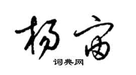 梁錦英楊宙草書個性簽名怎么寫