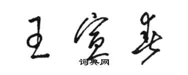 駱恆光王宣春草書個性簽名怎么寫