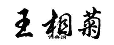 胡問遂王相菊行書個性簽名怎么寫