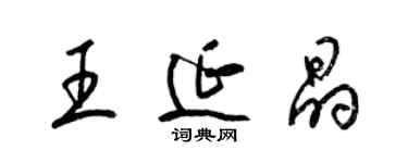 梁錦英王延晶草書個性簽名怎么寫