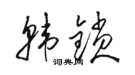 駱恆光韓鎖草書個性簽名怎么寫