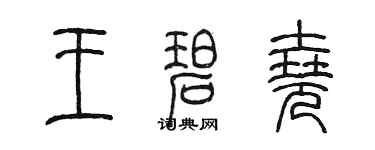 陳墨王碧堯篆書個性簽名怎么寫