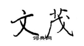 王正良文茂行書個性簽名怎么寫