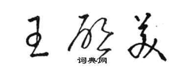 駱恆光王啟美草書個性簽名怎么寫