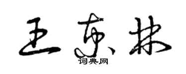 曾慶福王京林草書個性簽名怎么寫