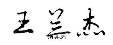 曾慶福王蘭傑行書個性簽名怎么寫